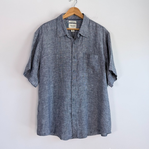 Thom Aaron Other - Thom Aaron Linen Short Sleeve Shirt Size XXL Preppy Coastal Vacation Travel